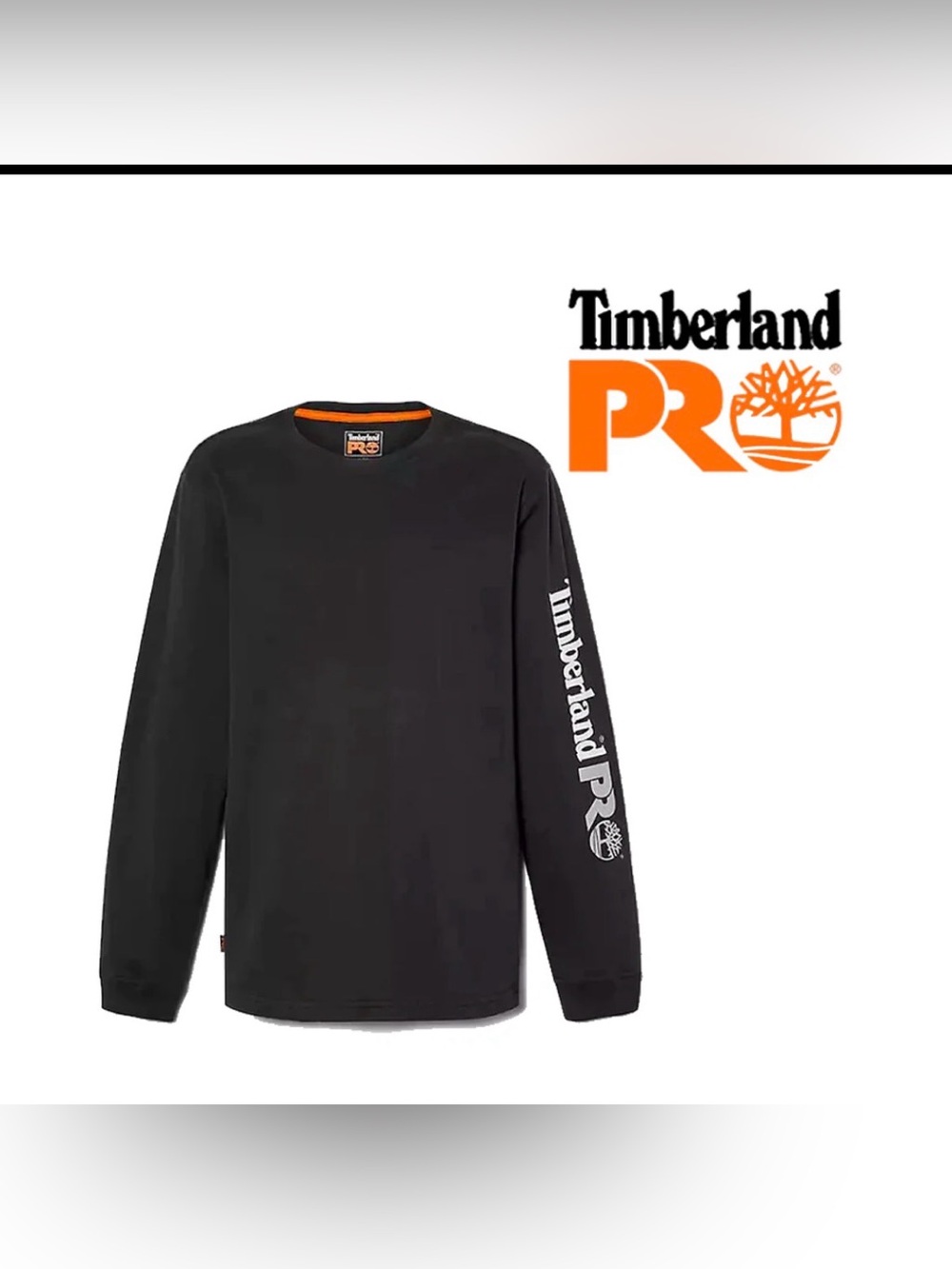 Timberland PRO Black Long Sleeve Logo Tee men’s medium